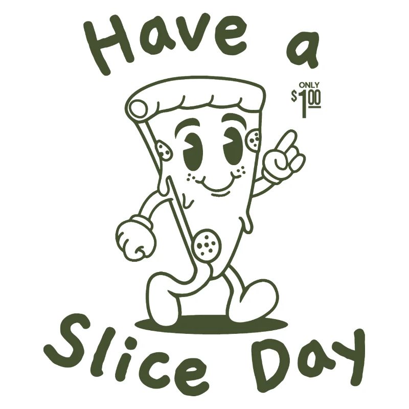 Have A Slice Day Retro Back Logo 2025