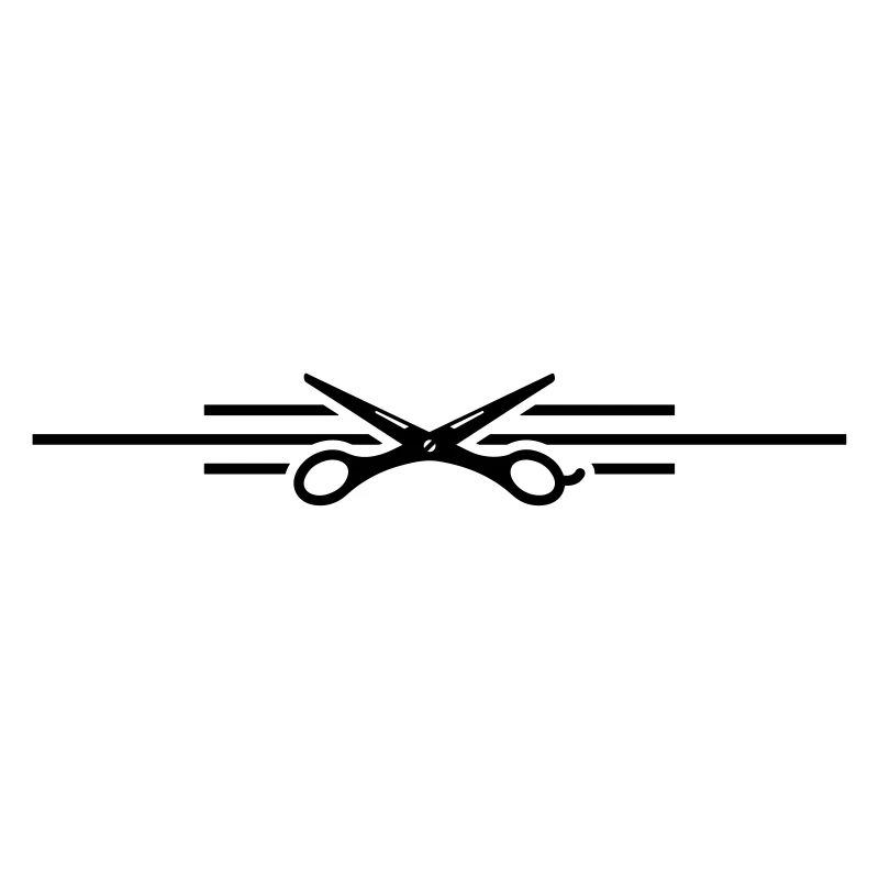 ciseaux symbole ligne