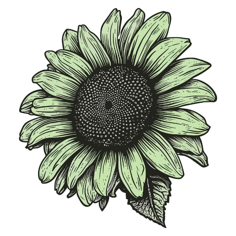 Illustration rétro de tournesol