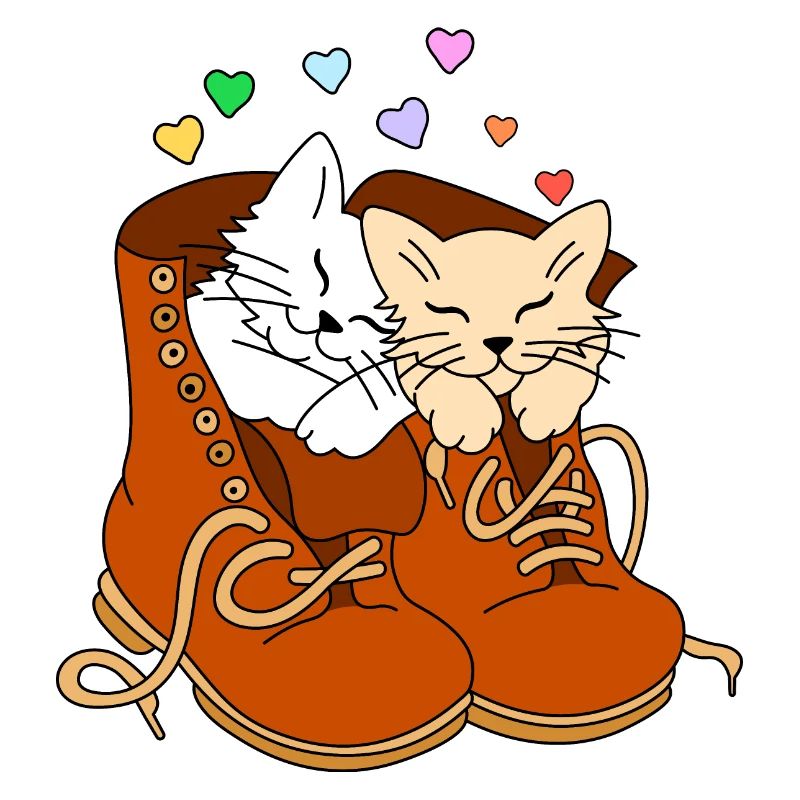 Two cats in boots