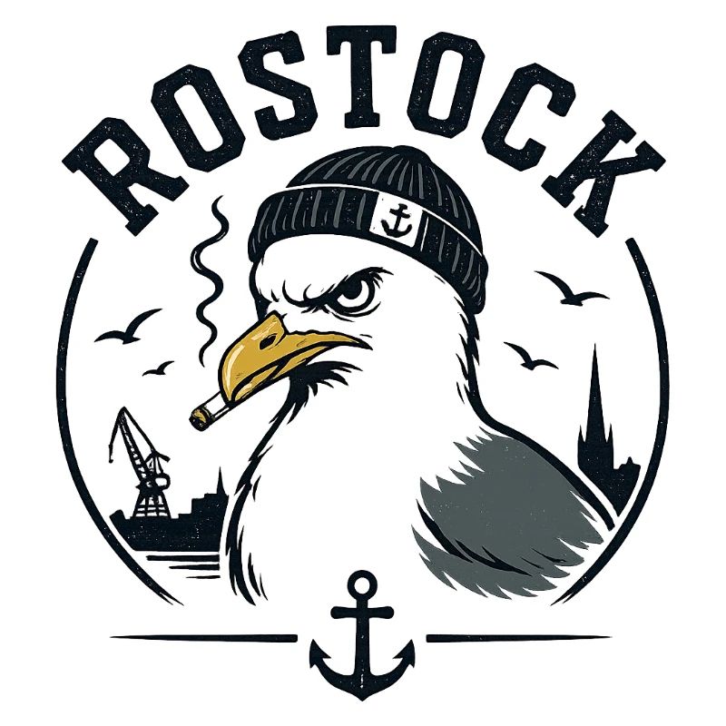 Rostock Möwe mit Pfeife