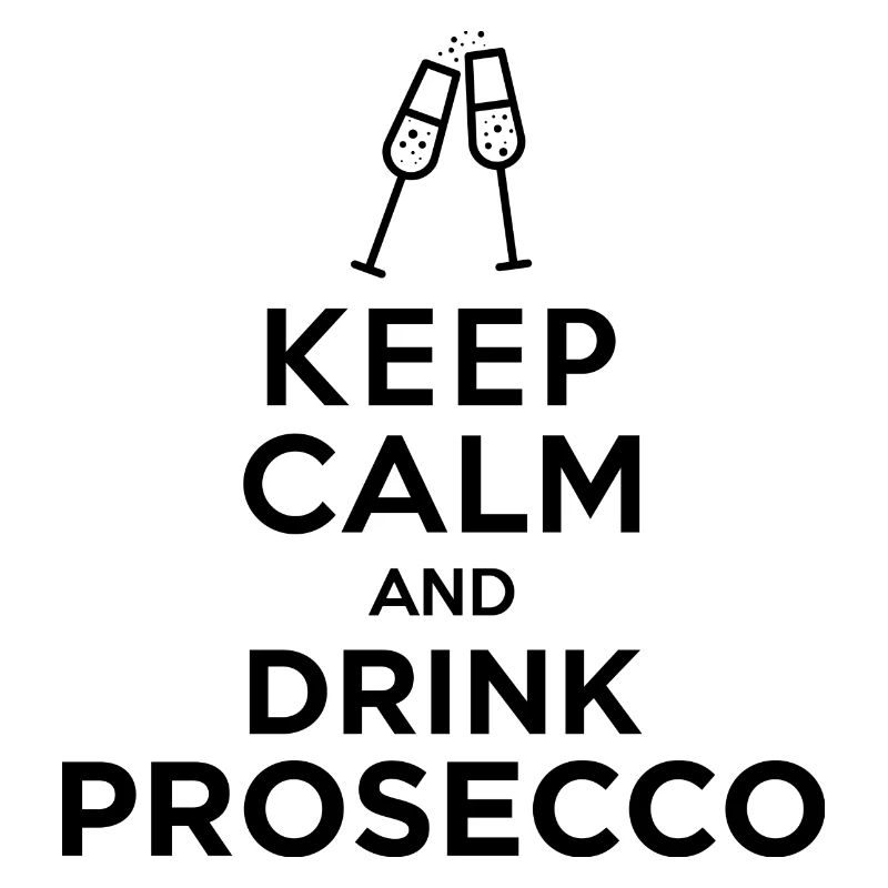 Keepcalm Prosecco Schwarz