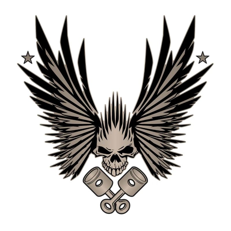 Crâne avec des ailes