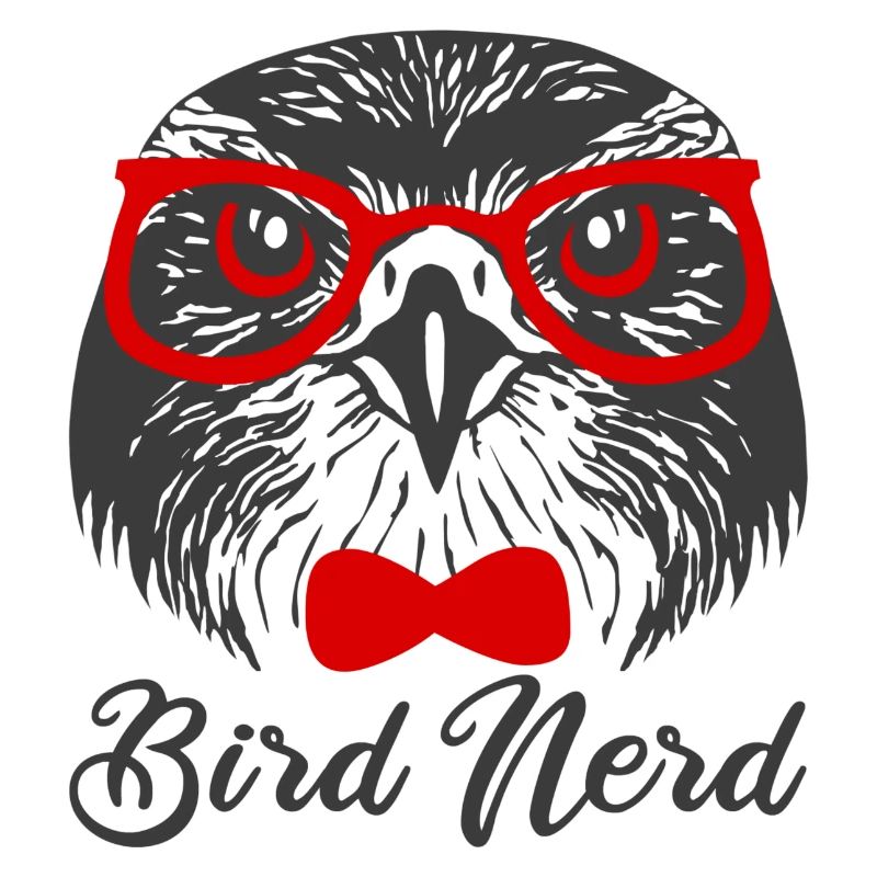 Bird Nerd Hawk with Glasses and Bow tie