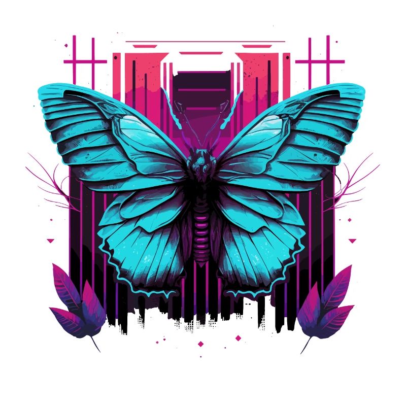 Joli papillon Synthwave