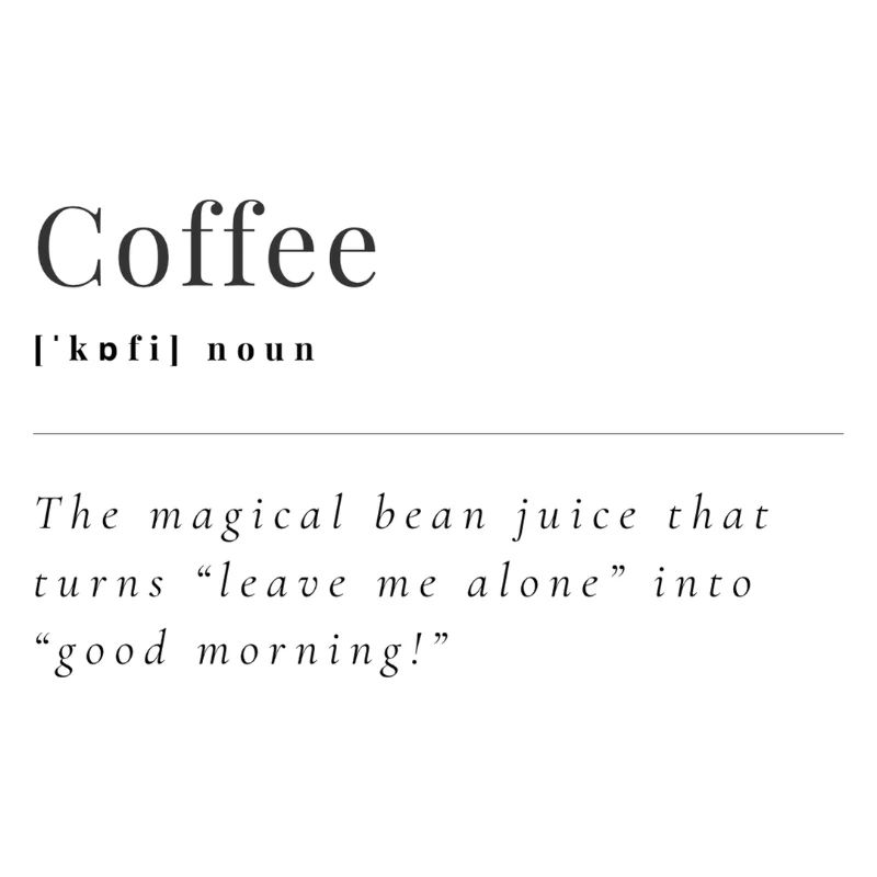 Funny Morning Coffee Definition Tee