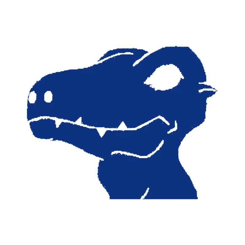 Dino en bleu