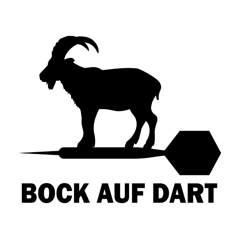 Bock auf Dart Spruch Wurfspieß Geschenk