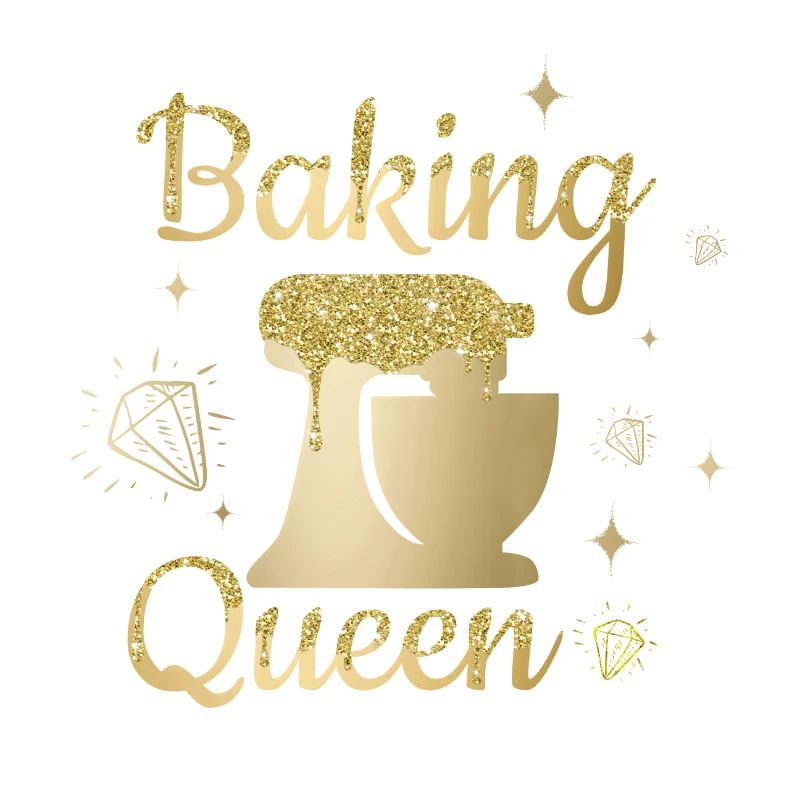 "Baking Queen" Glitter personalisierbar