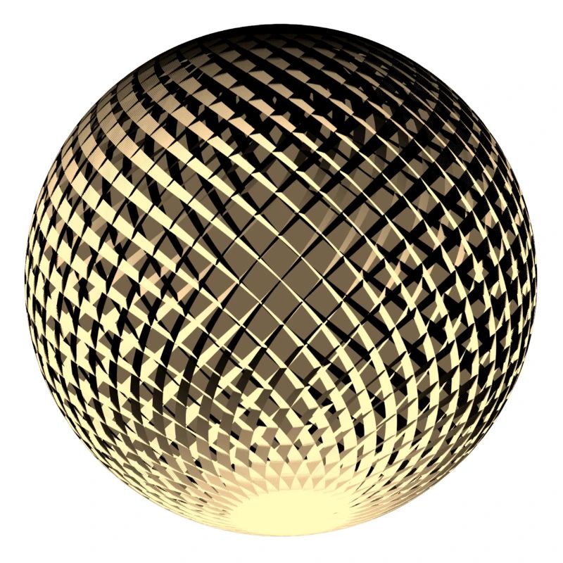 Élégante boule dorée en optique 3D