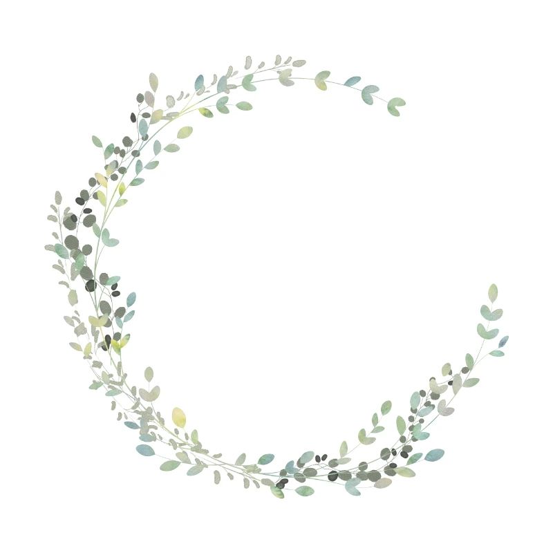 Half wreath Elegant Eucalyptus customizable