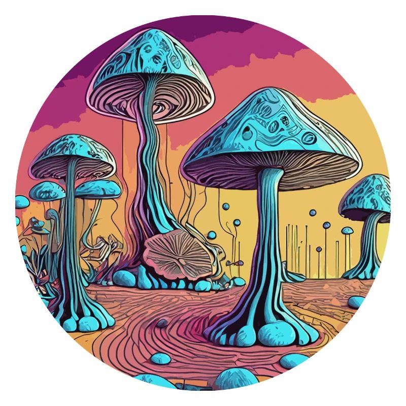 Psychedelic Mushroom Tree Valley