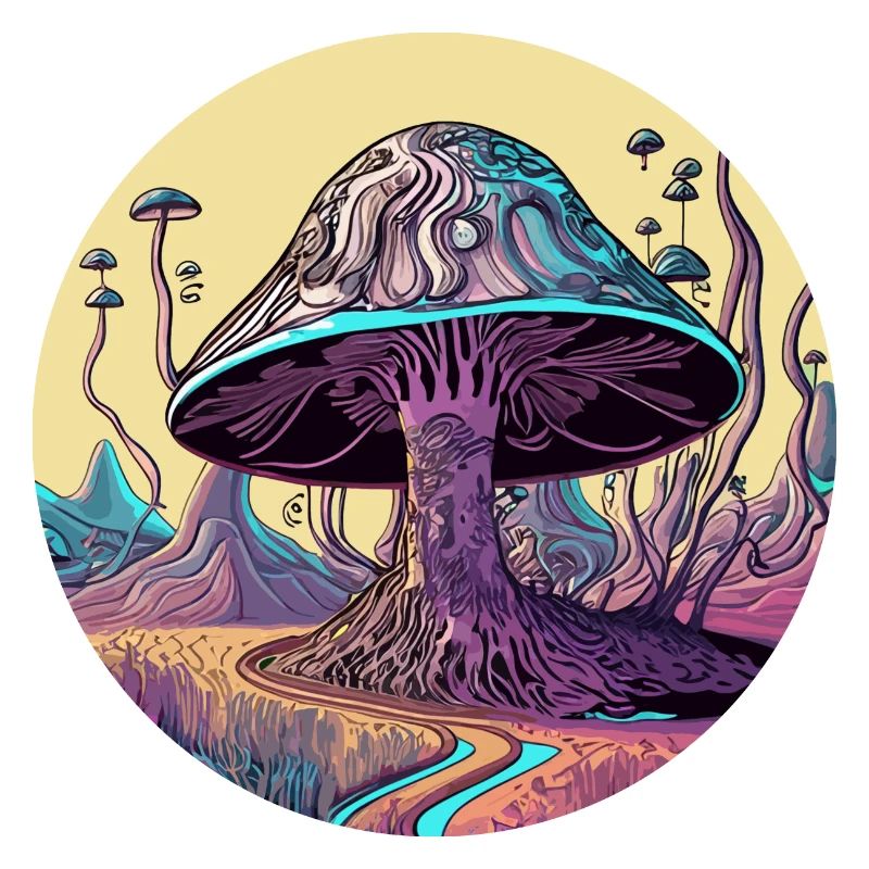 Psychedelic Mushroom Tree Valley