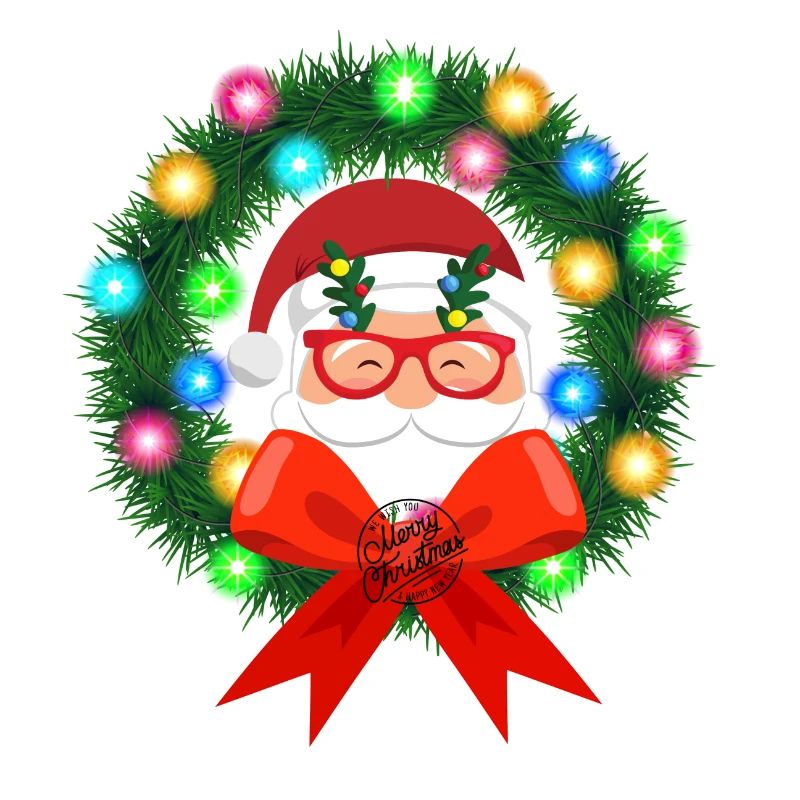 Weihnachtsmann im Kranz