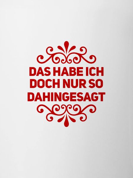 das war ohne Bedeutung