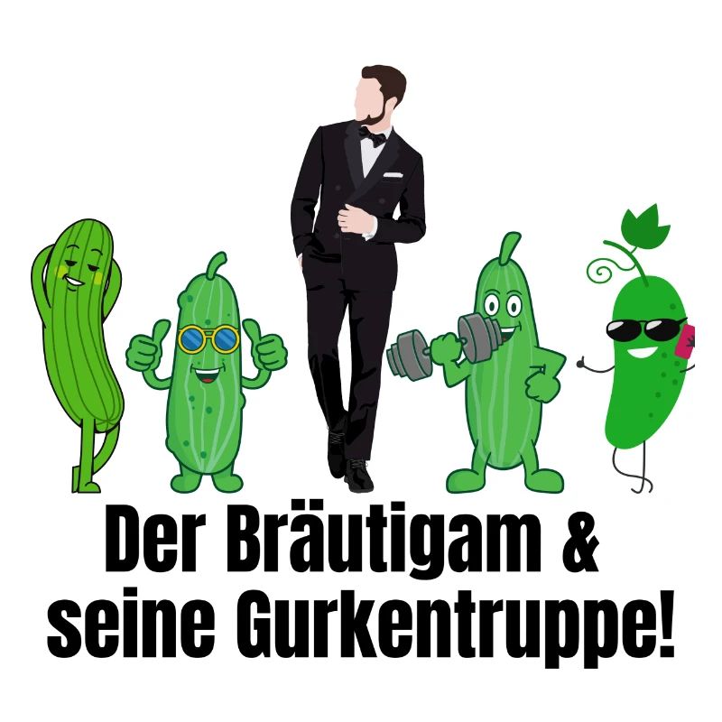 Bräutigam und Gurkentruppe