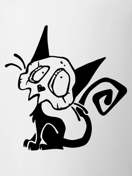 Skull Black Cat