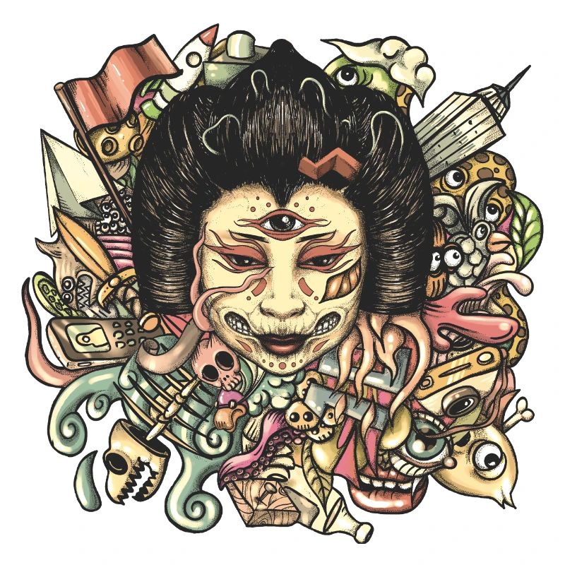 Gueisha Doodle Flat