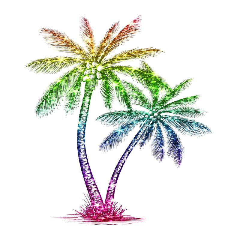 Glitzer Palme