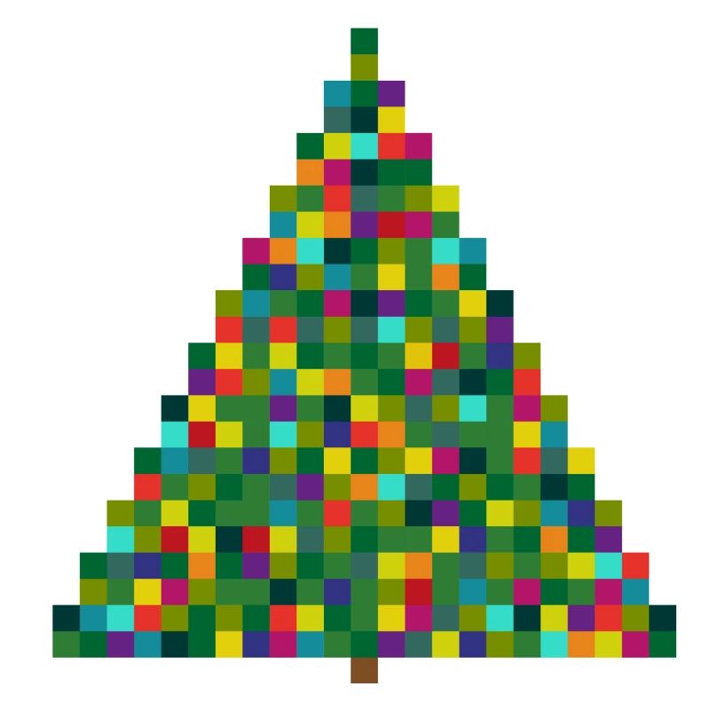 X MAS TREE - pixels