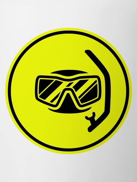 Diving goggles circle icon