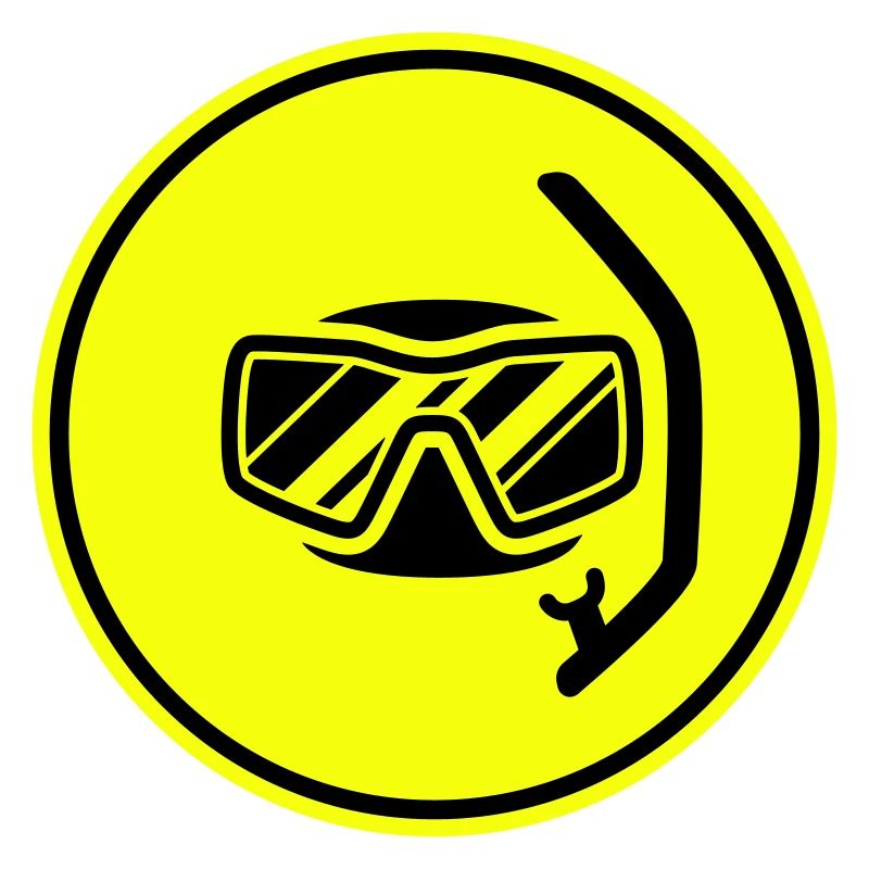 Icône du cercle des lunettes de plongée