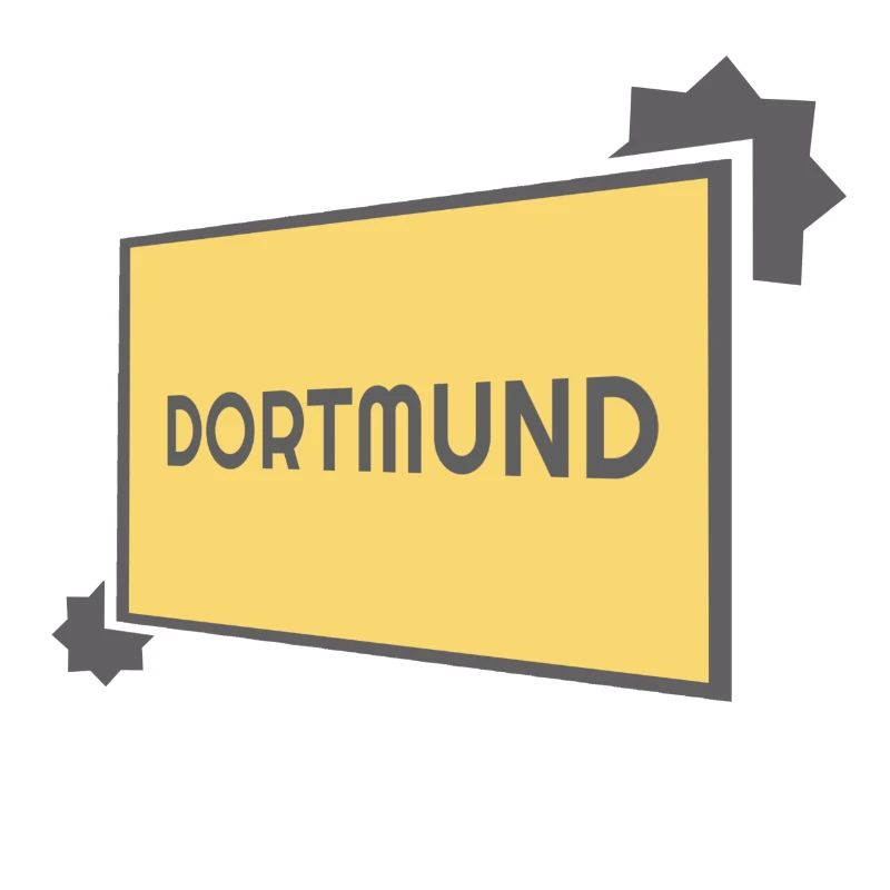 Dortmund Ortsschild - modern grey