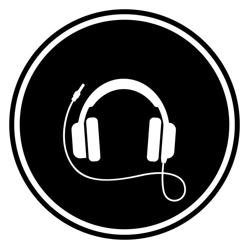 Symbole de musique casque