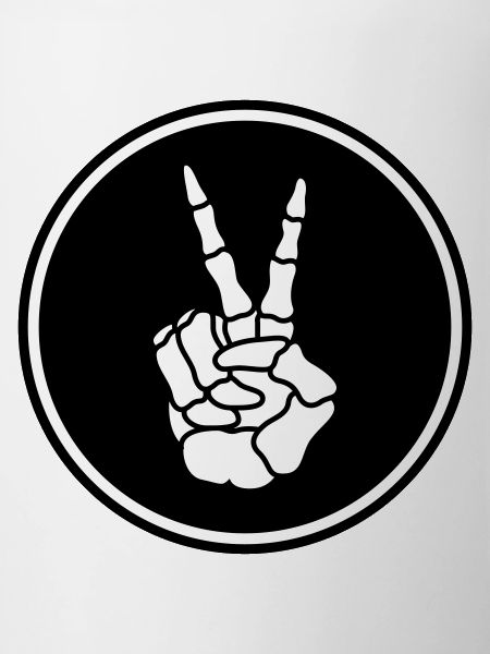 Hand Peace Skeleton