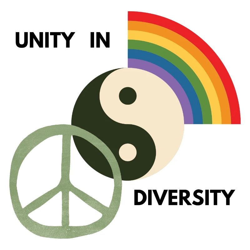 Rainbow Yin Yang Peace