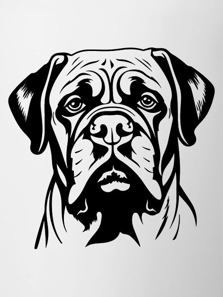 Mastiff Dog Head