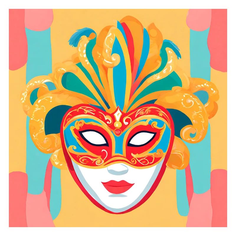 Masque de carnaval coloré