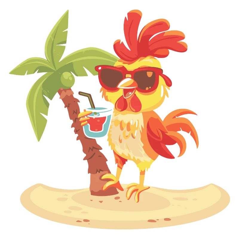 Vacances d’été à la plage Rooster