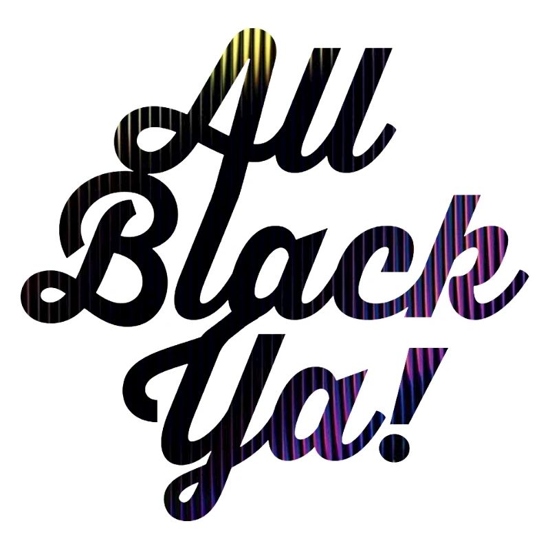 All Black Ya Neon Stripe Font