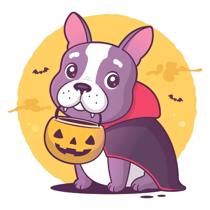 Frenchie Halloween Vampire