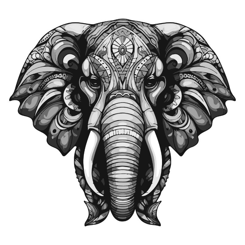 Tête d’animal d’éléphant
