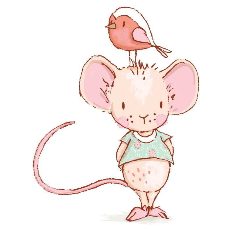 Maus mit Vogel