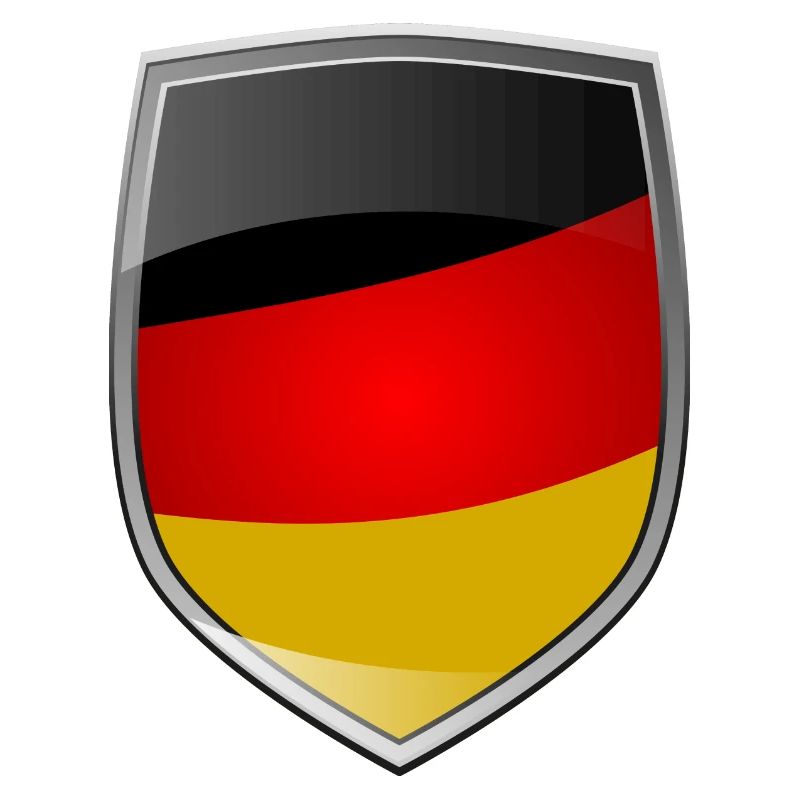 Bouclier avec drapeau allemand