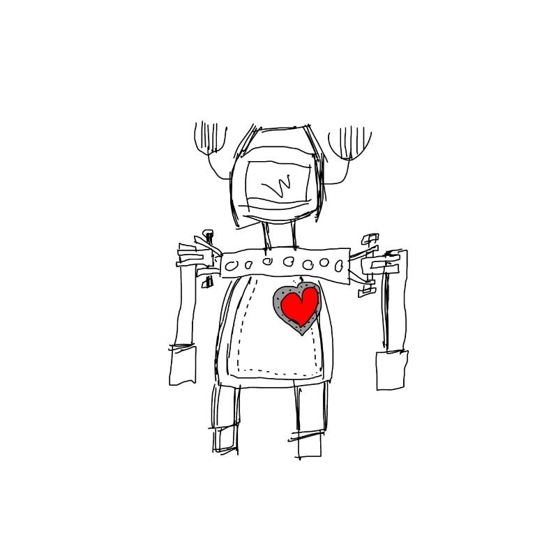 Roboter mit Herz