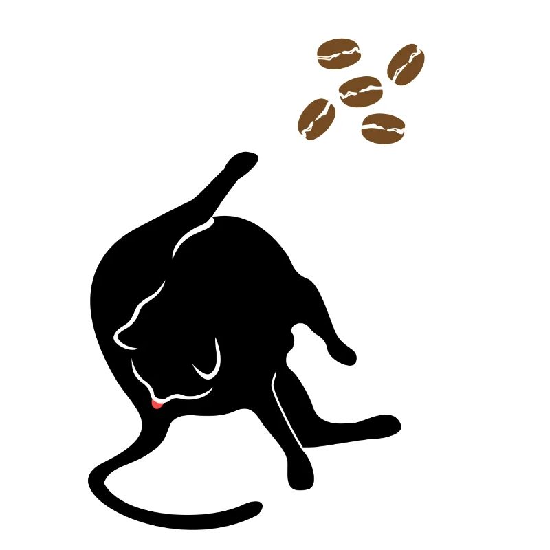 Cat licks butt and thinks about coffee caffeine