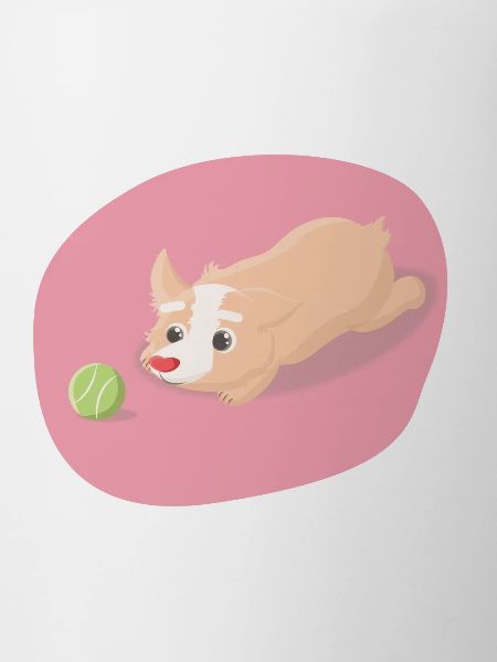 Dog with play ball