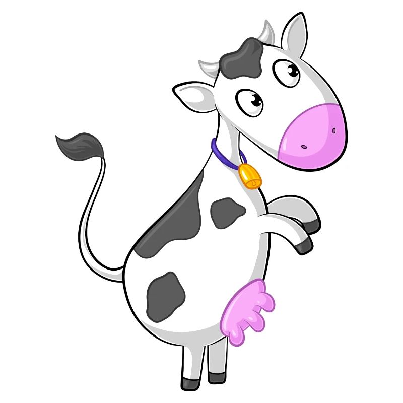 bande dessinée de vache curieuse