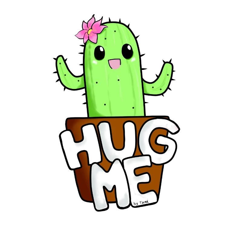 Kawaii Cactus Hug Me Funny Manga Idée cadeau