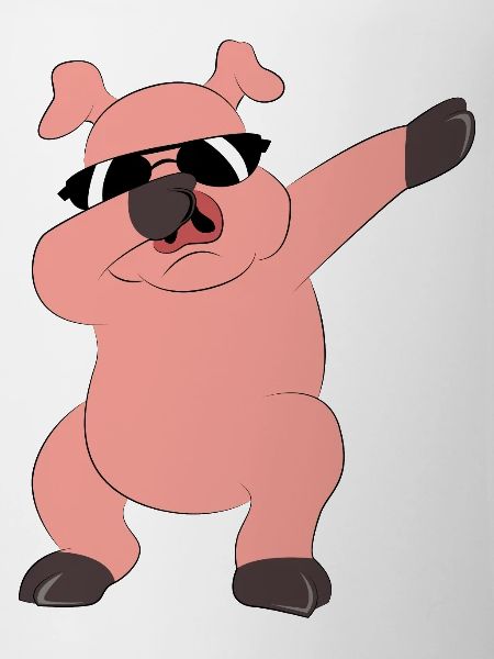 Dancing dabbing pig