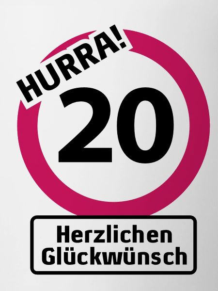 Hurrah 20 Birthday - Congratulations
