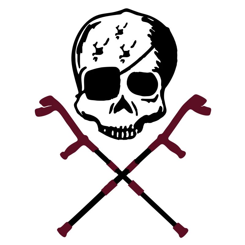 crutches skull