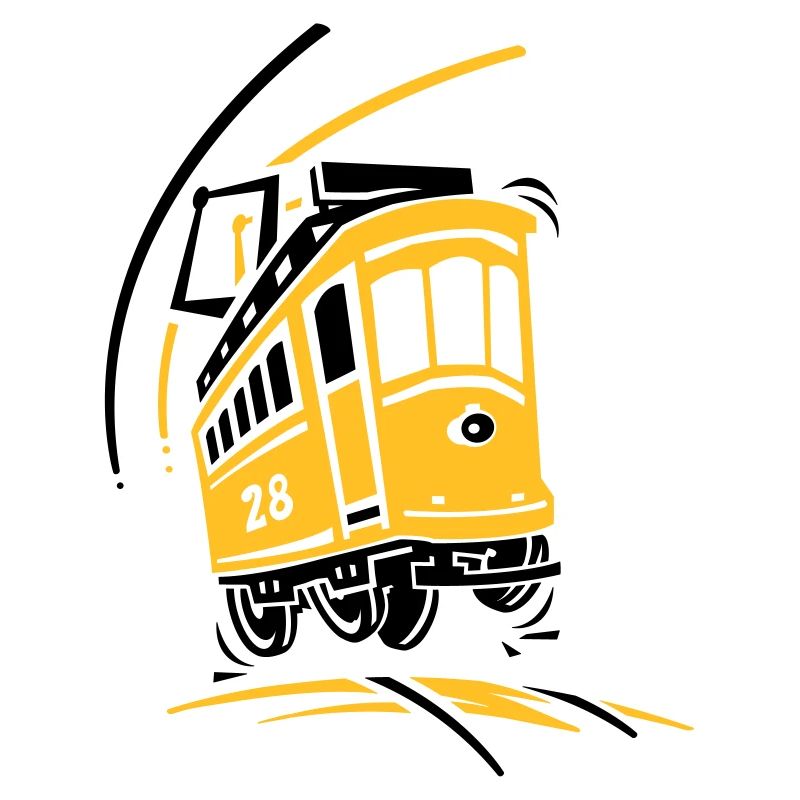 Tramway 28 cartoon Lisbonne