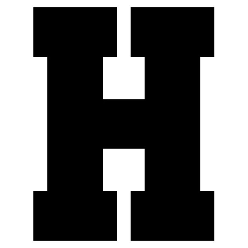 H - majuscule simple, gras et serif