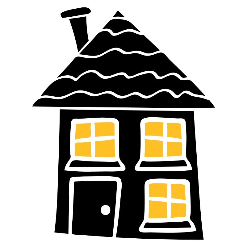 night light window dark black sweet little cottage