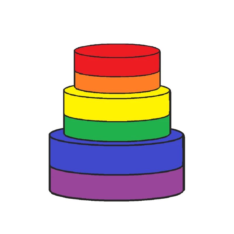 schwuler LGBT-Kuchen, Regenbogen, Regenbogen